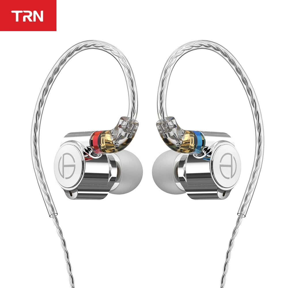 Наушники TRN TA1 Knowles 1BA + 1DD металлические Hi-Fi наушники-вкладыши с MMCX посеребренным