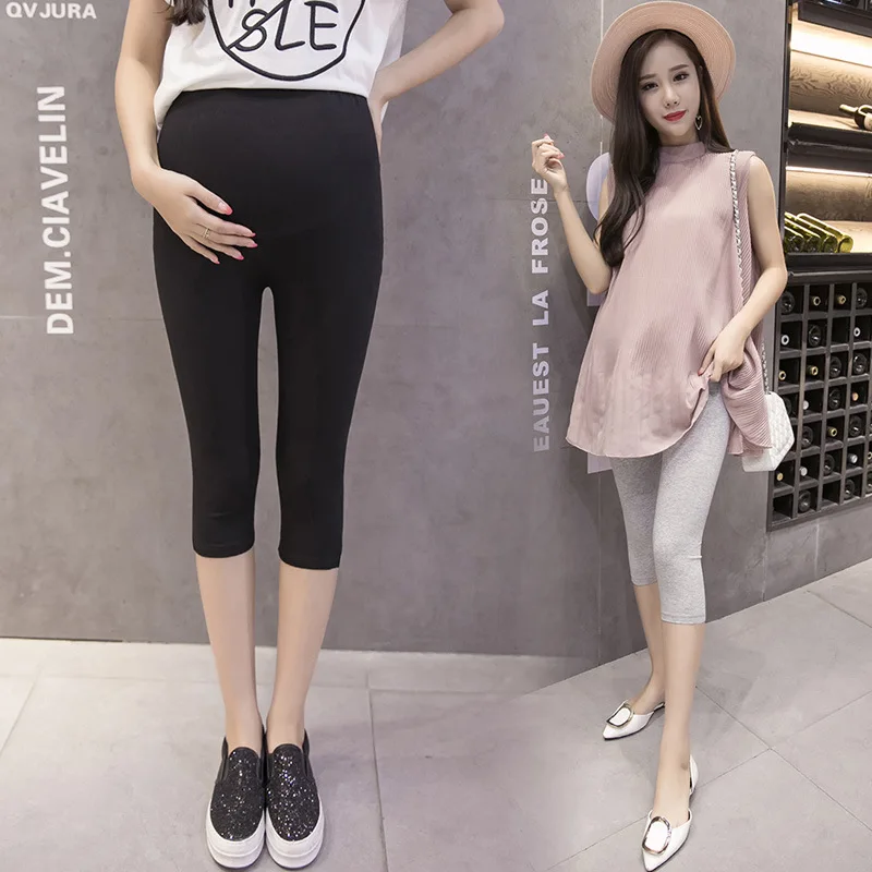

Pregnant Women Pants Photo Shoot Summer Capri Pants Summer Wear Large Size Shorts Outer Wear Abdominal Support Leggings for Preg