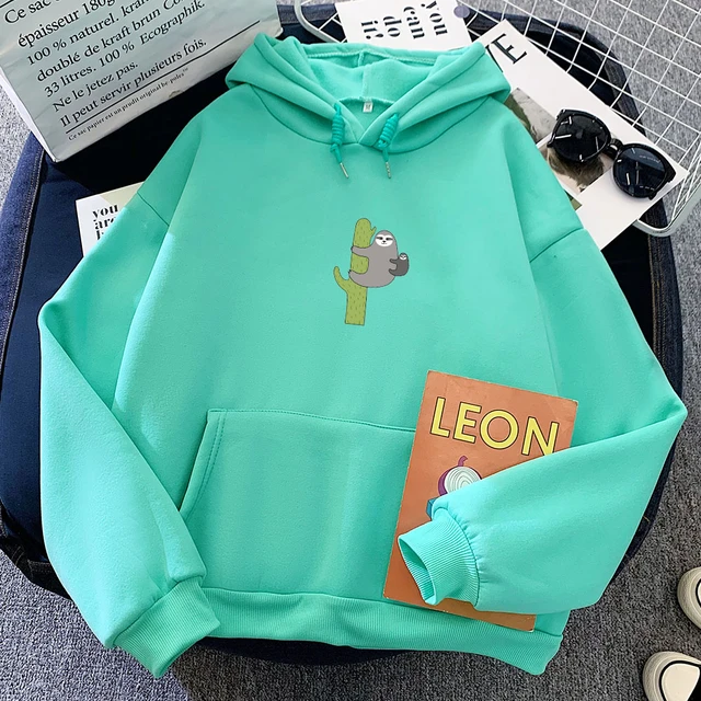 Hoodies Oversized Cactus Print Cute Graphic Hoodie Sweatshirts Hooded  Harajuku Autumn Winter Korean Pullovers Women Streetwear