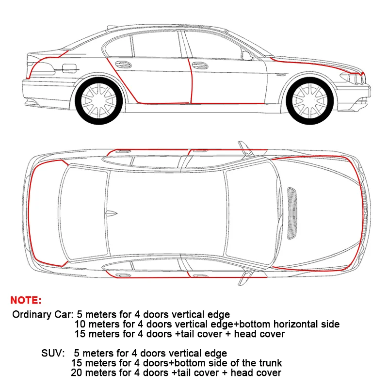 Car Door Edge Protector Car Door Edge Guards 10m Anti Scratch Sealing Strip Guard Trim Automobile Door Stickers Styling Mouldings Decor Accessories
