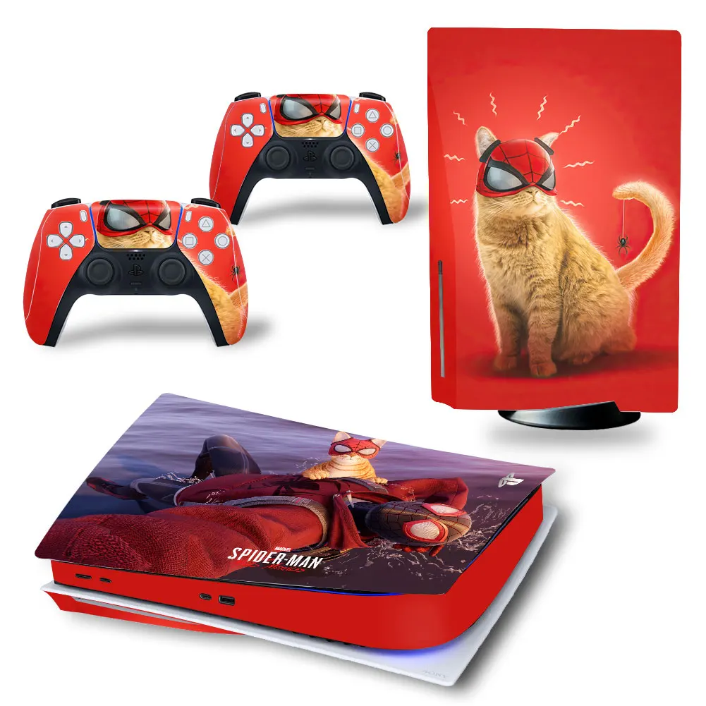 Darth Vader Iron Man PS5 Disk Skin Sticker Decal Cover for PlayStation 5 Console and 2 Controllers PS5 Disk Skin Sticker Vinyl 