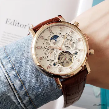 

PH Limitde Edition Mens Watches 2020 Top Brand Luxury Tourbillon Mechanical Wristwacth Leather strap patek automatic watch Gifts