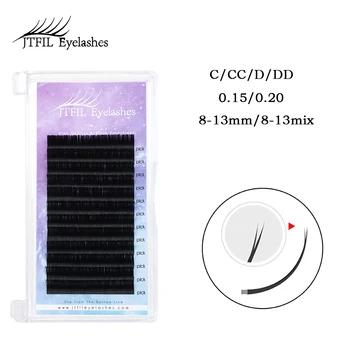 

Split Tips Flat Lash Extension for Professionals Ellipse Flat Lashes with Profession Soft Silk Synthetic Flat Eyelash Flat Lash