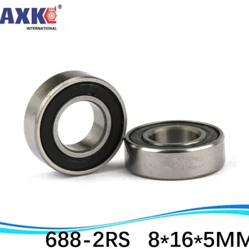 

AXK sale price 500pcs Free Shipping SUS440C stainless steel bearings (Rubber seal cover) S688-2RS 8*16*5 mm ABEC-1 Z1