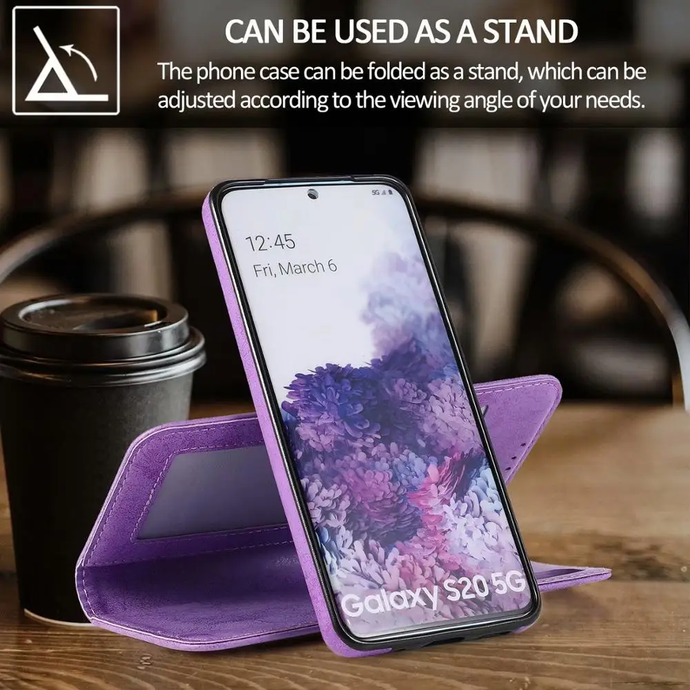 Чехол 2 в 1 для Samsung Galaxy S20 Магнитный съемный чехол бумажник телефона с отделением