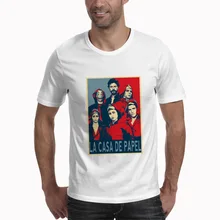 Дом Бумаги тройник ла Каса де Papel маска Мужская футболка деньги Heist Винтажная футболка с круглым вырезом Плюс Размер Топы