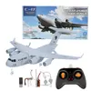 C17 RC Drone DIY Aircraft Transport Aircraft 373mm Wingspan EPP RC Drone Airplane 2.4GHz 2CH 3-Axis Aircraft for Children Toy 1
