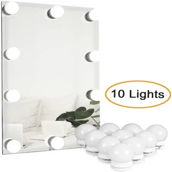 

10 Led Bulbs Hollywood Mirror Lights Vanity Makeup Bathroom Table Dressing Light