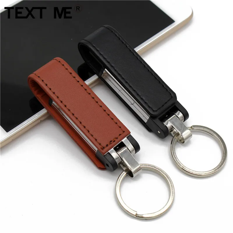 Usb флеш накопитель TEXT ME 6 цветов кожа + брелок usb 2 0 4 ГБ 8 16 32 64 флешка лучший