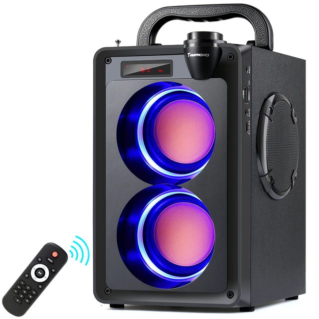 Powerful 20W portable bluetooth speaker outdoor Column Computer Wireless  Speakers Subwoofer BoomBox Music-Center-Radio - AliExpress