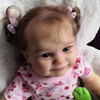 

20-inch reborn baby doll girl, silicone, original soft, toddler toy, 2-5 years old Holiday gifts, birthday gifts, toys for