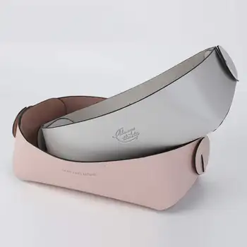 

Storage Box PU Leather Multi-function Desktop Jewelry Cosmetic Sundries Storage Box Folding Tweezers Tray Drop Shopping