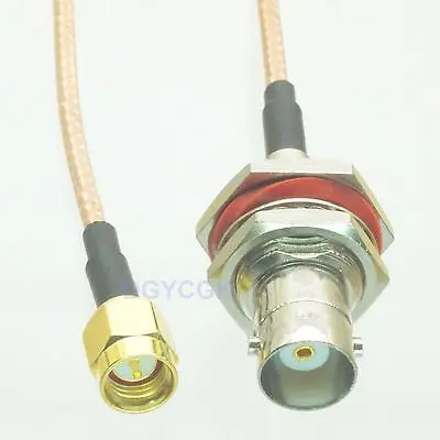 

DHL/EMS 50 Sets*Cable BNC female bulkhead to SMA male plug straight RG316 Jumper pigtail 6" -h2