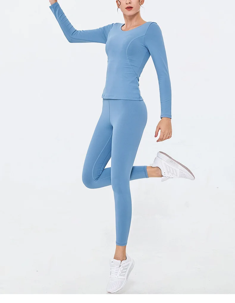 2 шт. бесшовный комплект для йоги Odziez sportowa Фитнес Спортивная одежда для бега спортивный костюм Ropa deportiva para mujer тренировочные спортивные костюмы
