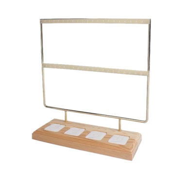 

2 Tier Wooden Earrings Jewelry Organizer Display Holder