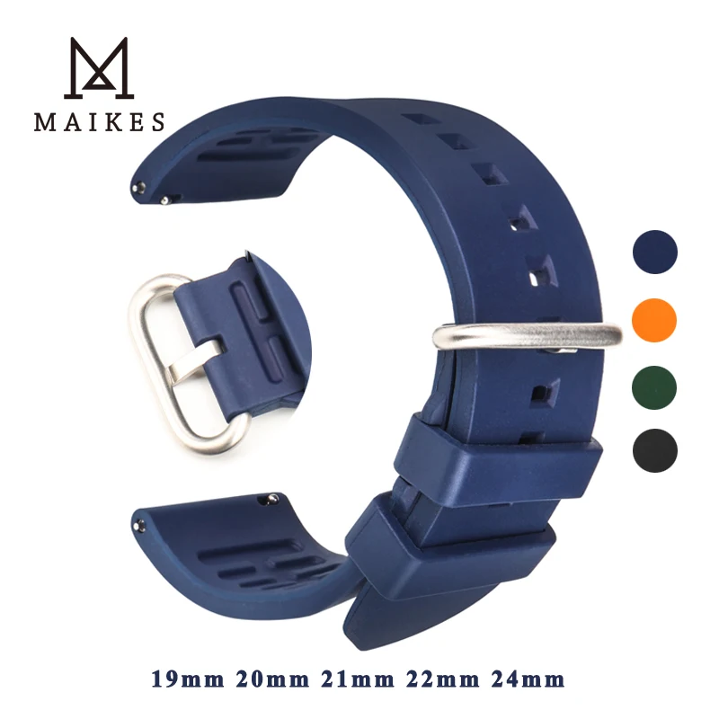 

MAIKES 20mm 21mm Waterproof sports Watch Strap Rubber WatchBands For Samsung Galaxy Watch Gear S2 S3 Silicone Watch Band