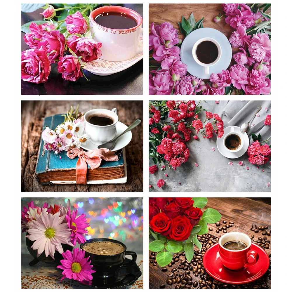 Evershine 5D DIY Diamond Painting Cross Stitch Coffee Cup Crystal Mosaic Embroidery Full Set Rhinestone Pictures Home Decoration | Дом и сад