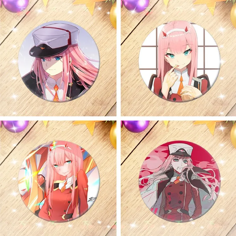 

Darling in the Franxx Brooch Badge Anime DITF Cartoon Figure HIRO Zero Two GORO Ichigo Display Brooches Pins Jewelry
