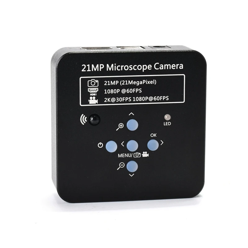 

2K 21MP 1080P 60FPS HDMI USB Electronic Industrial Microscope Camera 0.5X Eyepiece Adapter 30Mm/30.5M Ring for Phone PCB Repair(
