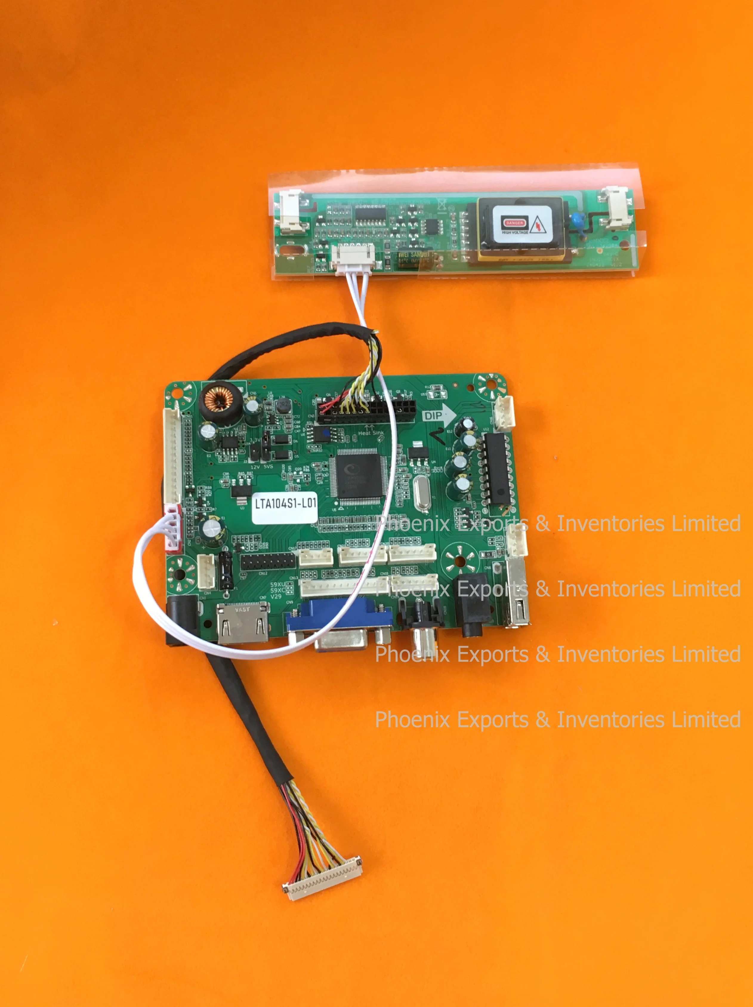 VGA HDMI Control Card for LTA104S1-L01 LCD Screen with inverter and cables Driver Board Test Kit | Электронные компоненты и
