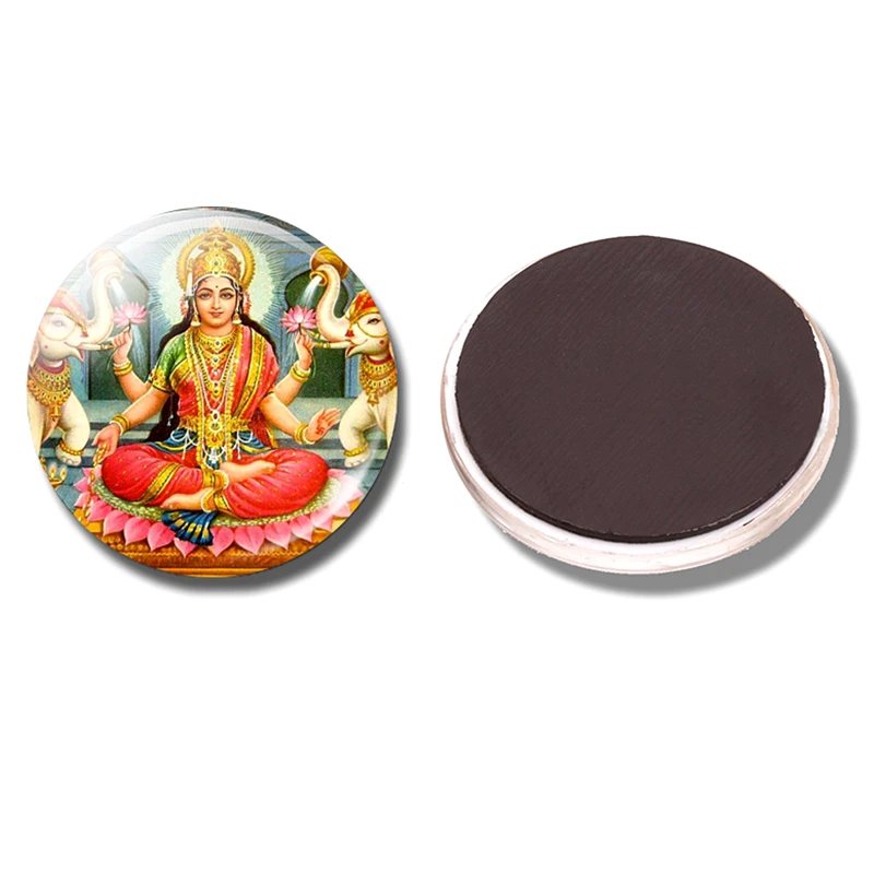Магнит на холодильник Lakshmi, наклейка на холодильник Будда, декоративные магниты на холодильник Bodhisattva God Amuleto, художественный религиозный домашний декор - Цвет: As shown