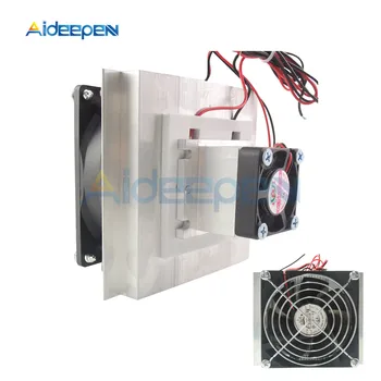 

12V Thermoelectric Peltier Cooler Refrigeration Semiconductor Cooling System Kit Cooler Fan Finished Kit with Heat Sink Fan