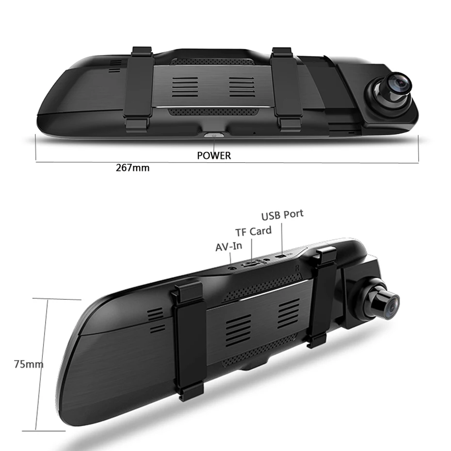 WHEXUNE 12 дюймов 4G Автомобильные видеорегистраторы ADAS Android 8,1 Dash Cam камера gps навигация FHD 1080P двойной объектив видео регистратор Dashcam