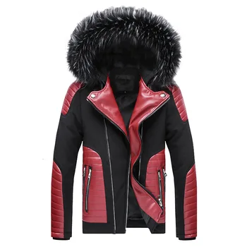 

Men's Wear Cotton-padded Clothes Male Hair Lead Removable Even Hat Loose Coat Youth Will Code Thickening Cotton