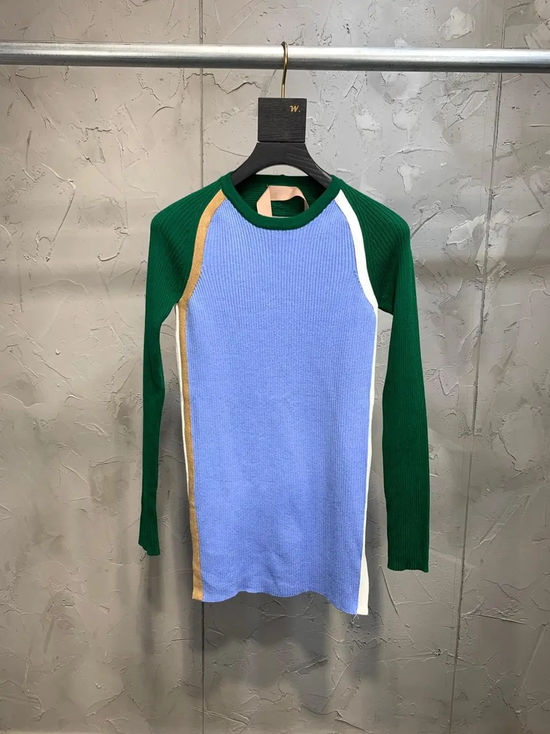 

2019 new women fashion patchwork knitted sweater female wool sweater pullover ddxgz2 8.14