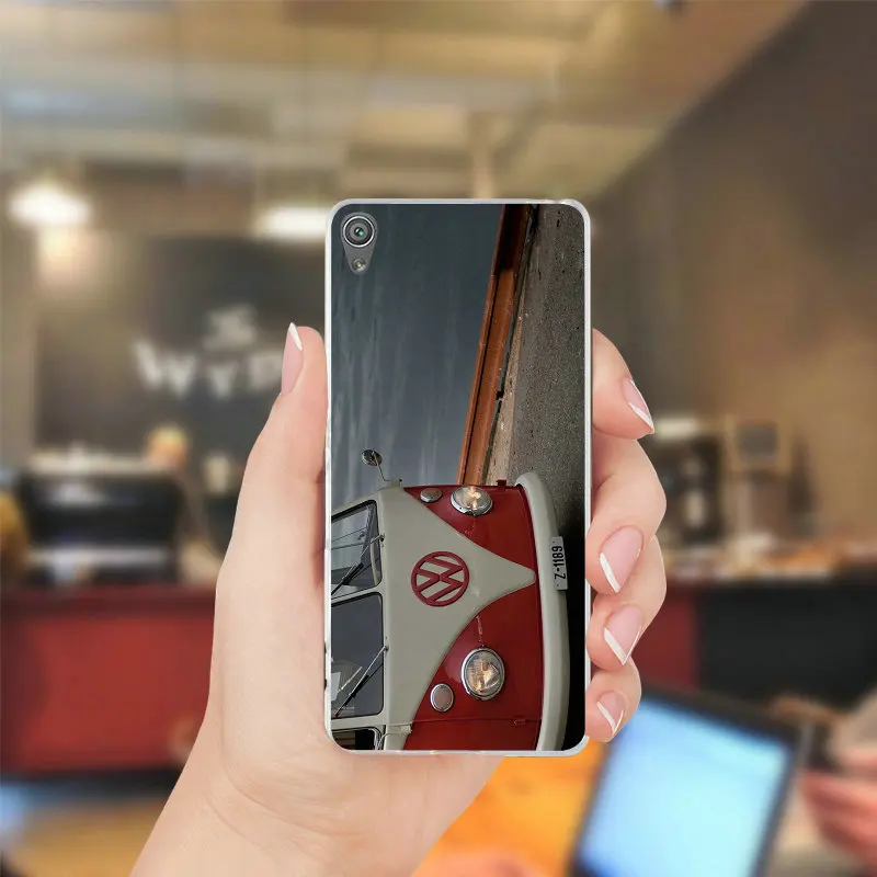 Силиконовый мягкий чехол для телефона для sony Xperia Z Z1 Z2 Z3 Z4 Z5 Compact Mini M2 M4 M5 E3 T3 Volkswagen Vw T1 розовый синий - Цвет: Picture 5