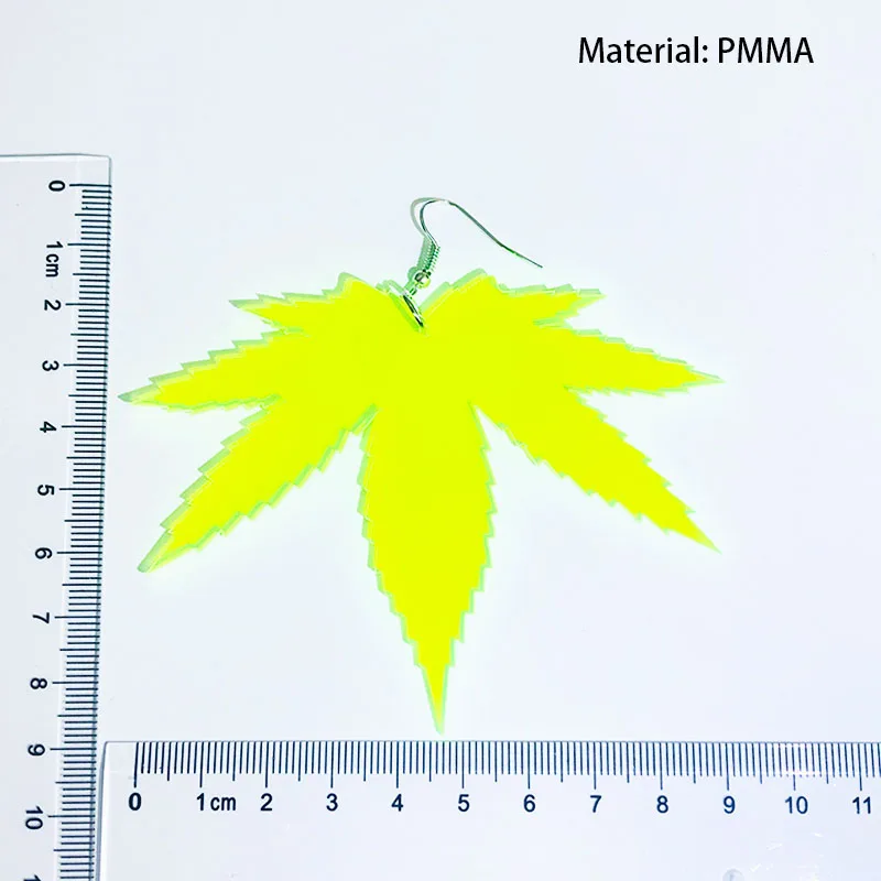 Cpop Модные Преувеличенные акриловые серьги для женщин Листья Сердце уксусная кислота кулон Висячие серьги ювелирные изделия аксессуары из смолы