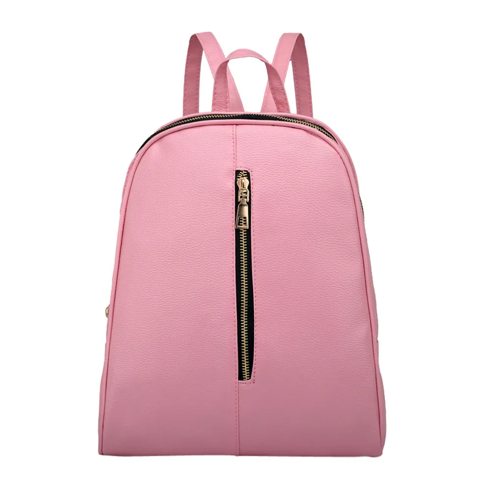 Модные женские рюкзаки, женская сумка через плечо, высококачественный кожаный рюкзак для девочек-подростков, школьные сумки, рюкзак большой емкости - Цвет: pink