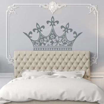 

Crown Headboard Wall Decal Girl Baby Princess Crown Vinyl Wall Sticker Nursery Baby Room Bedroom Home Decor Art Design C830