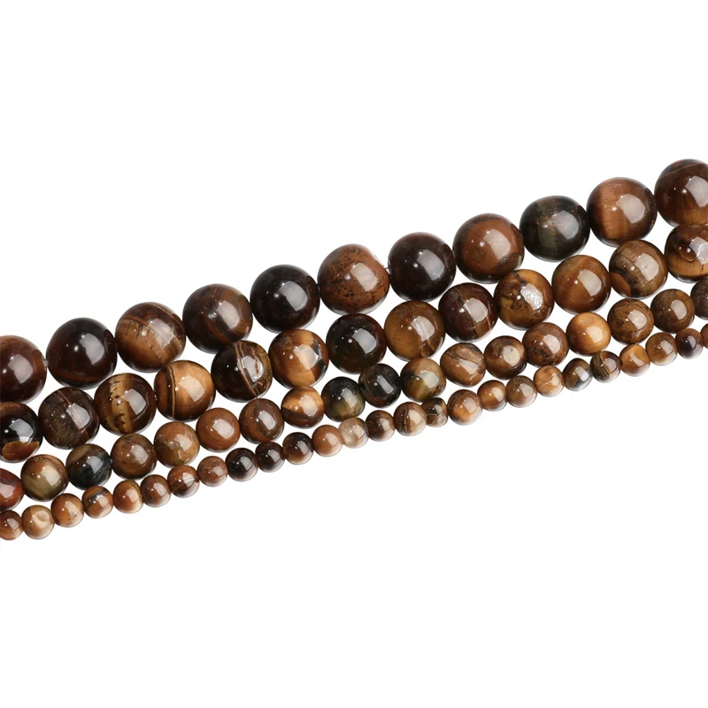 

Factory price Natural Tiger Eye Round Loose Beads Strand 4 6 8 10 MM Pick Size For Jewelry Making Bracelet Necklace Beads