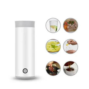 

400ML Portable Travel Electric Water Kettle Mini Boiler Smart Teapot Heating Cup Milk Boiling Boiler Stainless Steel Bottle
