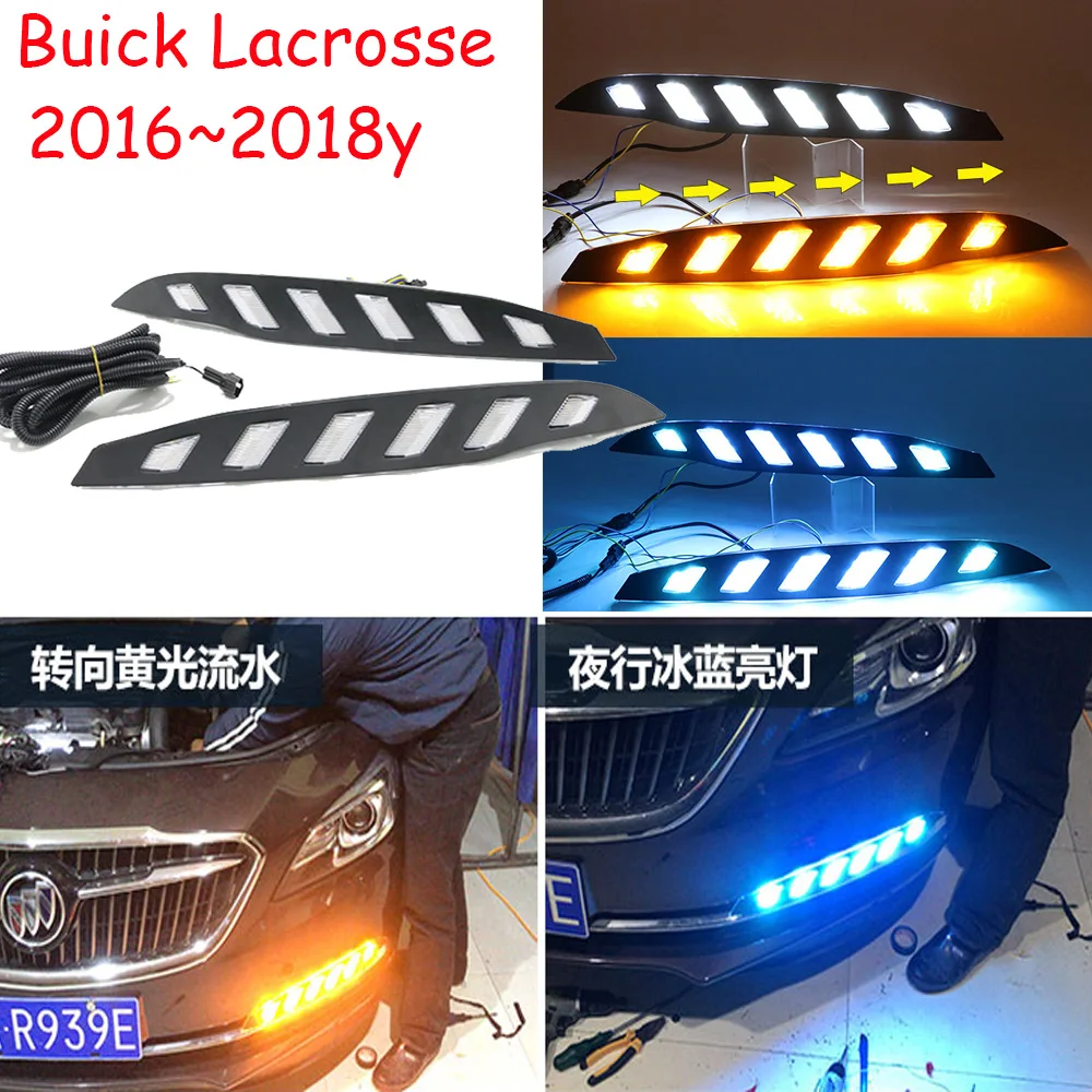 

car Bumper opel headlight for Buick Lacrosse daytime light 2016~2018y car accessories LED DRL headlamp for Lacrosse fog light