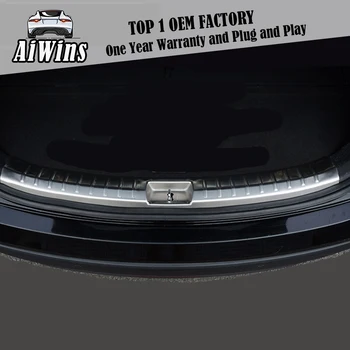 

Stainless Steel Rear Bumper guard Pedal For Hyundai IX45 SantaF 2013-17 Tread Plate car-styling Rear protective pedal Rear guard