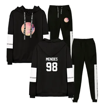 

Senorita Camila Cabello & shawn mendes Harajuku Printed Two-piece Sweatshirt Sets Hoodie sweatshirt+ Pant Raglan Sweatshirt Set