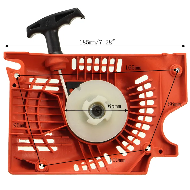 Стартер Recoil Pull для китайской бензопилы 4500 5200 5800 45 52cc 58cc Raptor красный газон стартер