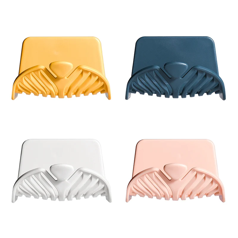 Punch-free Single Layer Soap Box Plastic Soap Dish Non-trace Stick Soap Box Wall-mounted Soap Box
