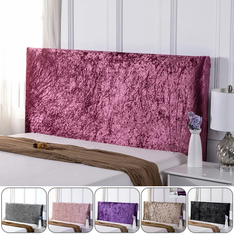 AllinclusiveSuperSoftVelvetHeadCoverHeadboardCoverSolidColor