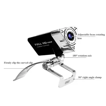 

Aoni-Full HD 1080P Webcam Desktop Computer Live Camera With Mic USB Video Webcam Computer Accessories 4.21