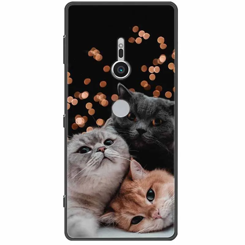 Chic Abstract Design Shockproof Black Silicone Case
