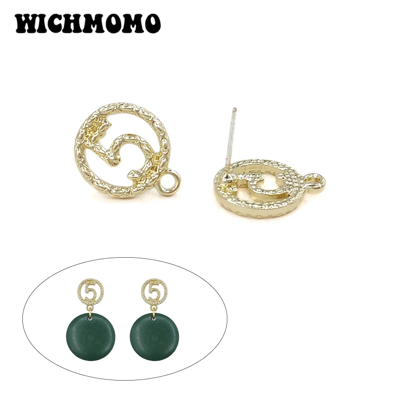 

2021 New 17*22mm 10pcs High Quality Zinc Alloy Round Five Earring Base Connectors Linkers for DIY Earring Jewelry Accessories