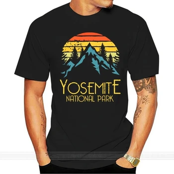 

Vintage Yosemite National Park California T-Shirt Cotton Short Sleeve Tee Shirt male brand teeshirt men summer cotton t shirt