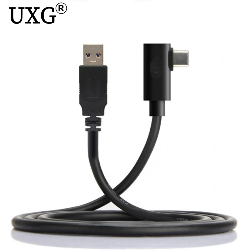 

Fit for Oculus Link VR USB 3.1 Type-C Left Right Angled Type to Standard USB3.0 Data Cable