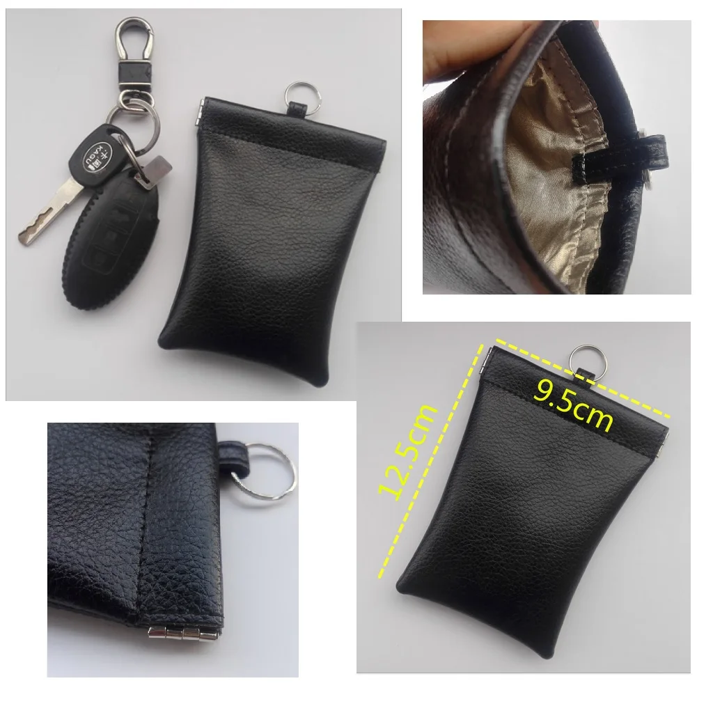 RFID чехол, блокирующий сигнал Экранирование чехол бумажник чехол для сотового телефона с защитой конфиденциальности и, автомобильные аксессуары, брелок(черный