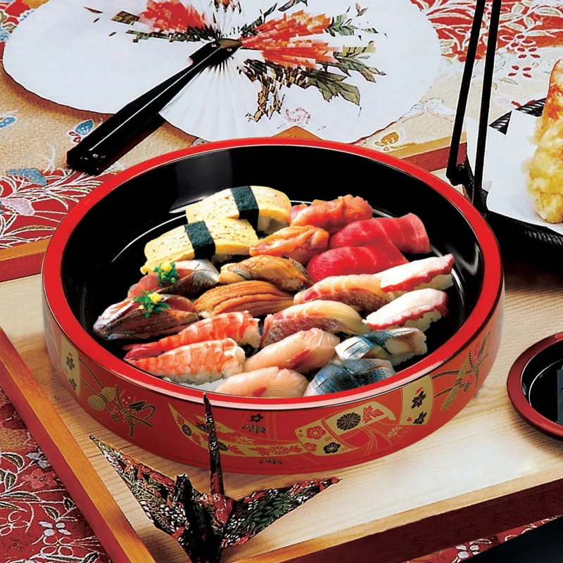 Ковш для суши sashimi лоток для суши японская Хризантема круглое ведро блюдо японский стиль кухонная утварь тарелка посуда