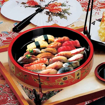 

Sushi bucket sashimi tray sushi basin Japan round bucket dish Japanese style cooking utensils Japanese style plate tableware