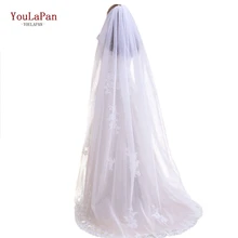 TOPQUEEN VL20 Соборная вуаль свадебные аксессуары простая Соборная вуаль Длинная Вуаль свадебная птичья клетка вуаль